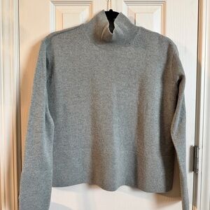 Everlane Sage Green Cashmere Mock Neck Sweater